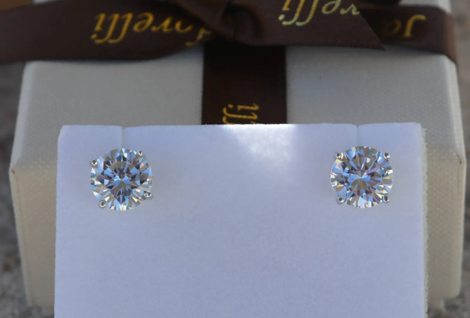 0.62CT Diamond Studs Earrings 14K White Gold GIA Certified Natural Round Cut