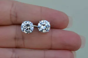 0.80CT Diamond Studs Earrings 14K White Gold GIA Certified Natural Round Cut