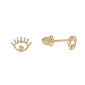 10k Solid Gold Eye Studs
