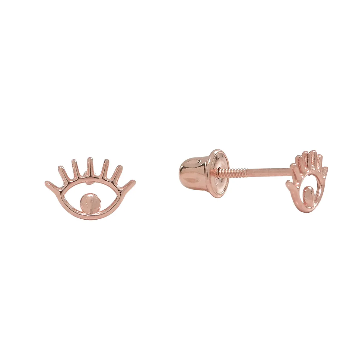 10k Solid Gold Eye Studs