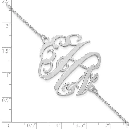 10K Yellow Gold Monogram Plate Bracelet