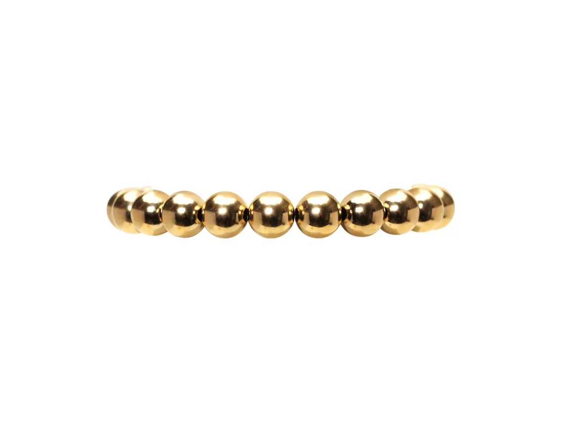 10mm Yellow Gold Filled Bracelet