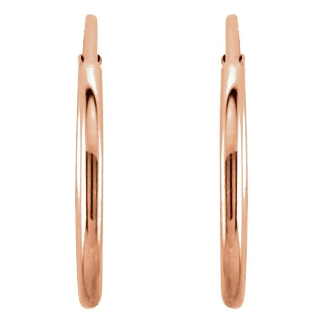 14K Rose Gold 12 mm Endless Huggies