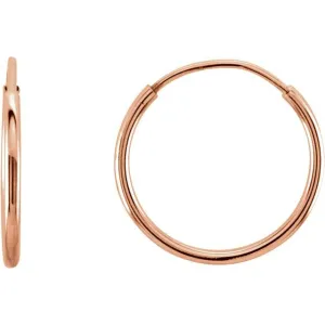 14K Rose Gold 12 mm Endless Huggies