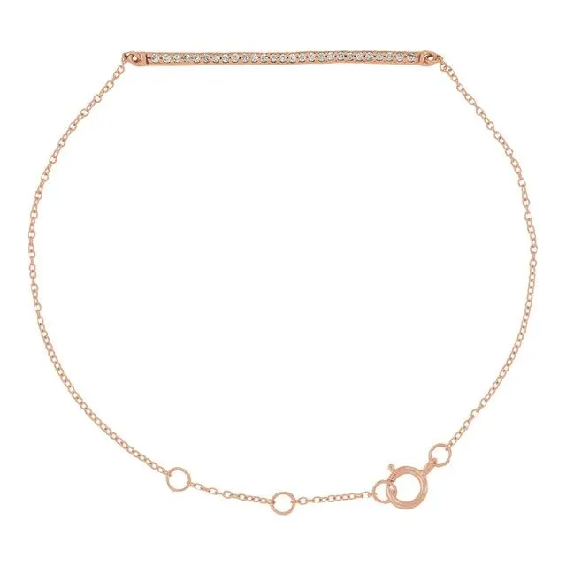 14K Rose Gold 1/6 CTW Natural Diamond 6-8" Bracelet