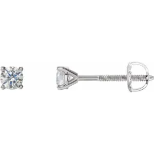 14K White Gold 1/5 CTW Natural Diamond Cocktail-Style Threaded Post Earrings
