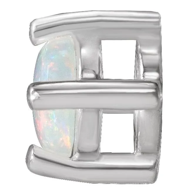 14K White Gold White Gold Opal Cabochon Pendant