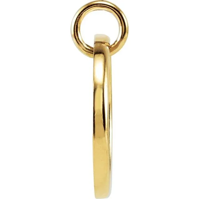 14K Yellow Gold 1/10 CTW Natural Diamond Initial P Pendant