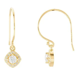 14K Yellow Gold 3/8 CTW Natural Diamond Earrings