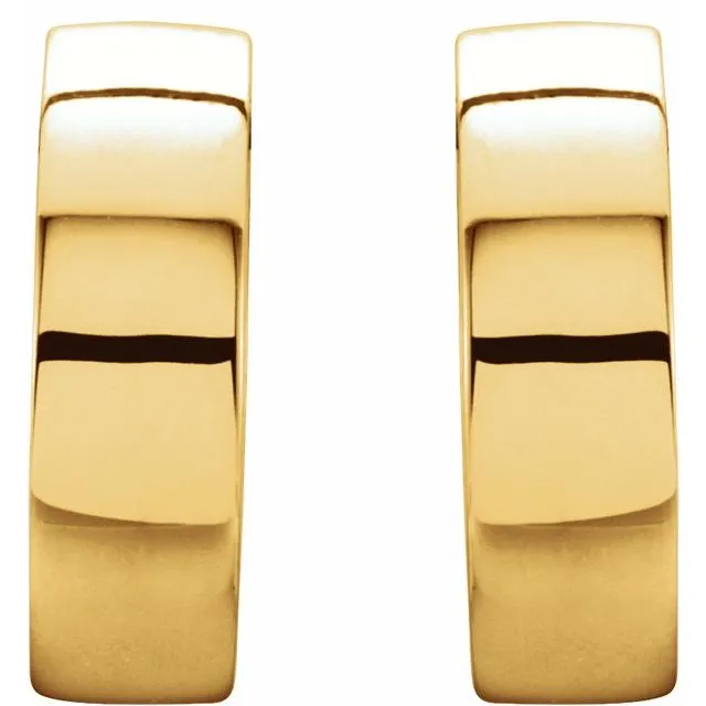 14K Yellow Gold & White Gold 14.5 mm Hinged Earrings