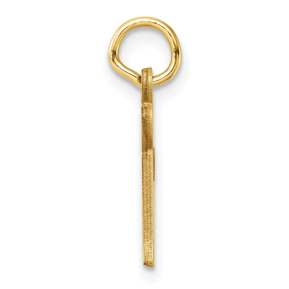14k Yellow Gold Diamond-cut Letter G Initial Charm