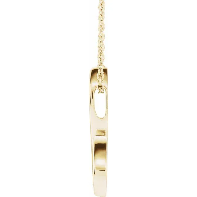 14K Yellow Gold Freeform 16-18" Necklace