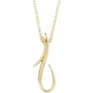 14K Yellow Gold Freeform 16-18" Necklace