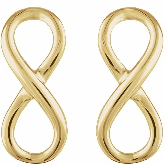 14K Yellow Gold Infinity-Inspired Earrings