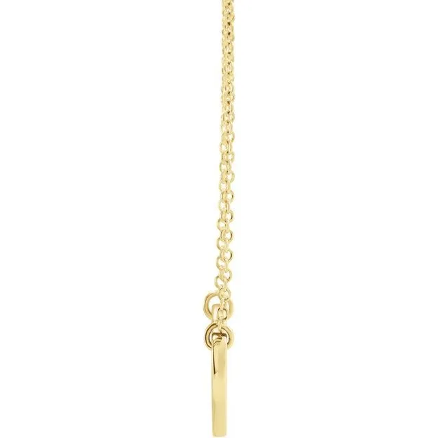 14K Yellow Gold Natural Peridot Engravable Heart 18" Necklace