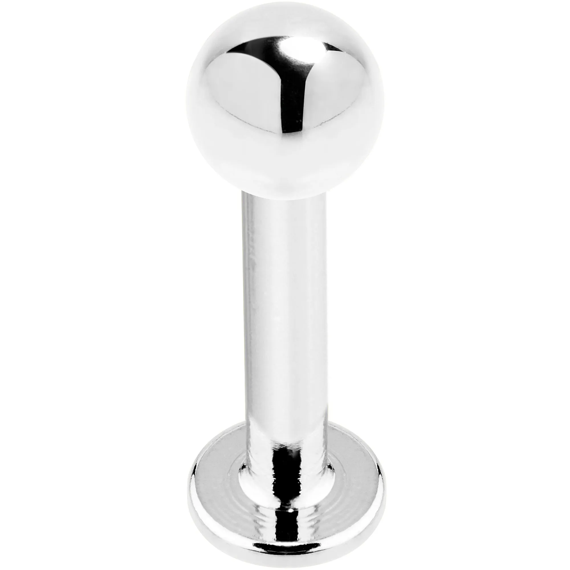 16 Gauge 5/16 14kt White Gold Ball Labret Tragus Cartilage