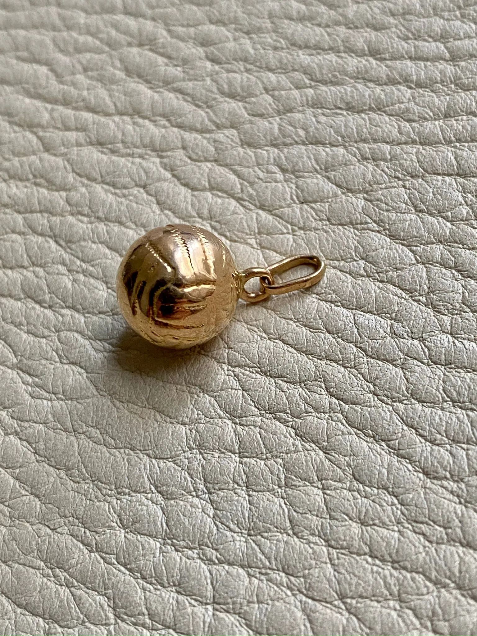 18k Gold Vintage Charm or Pendant - Soccer ball