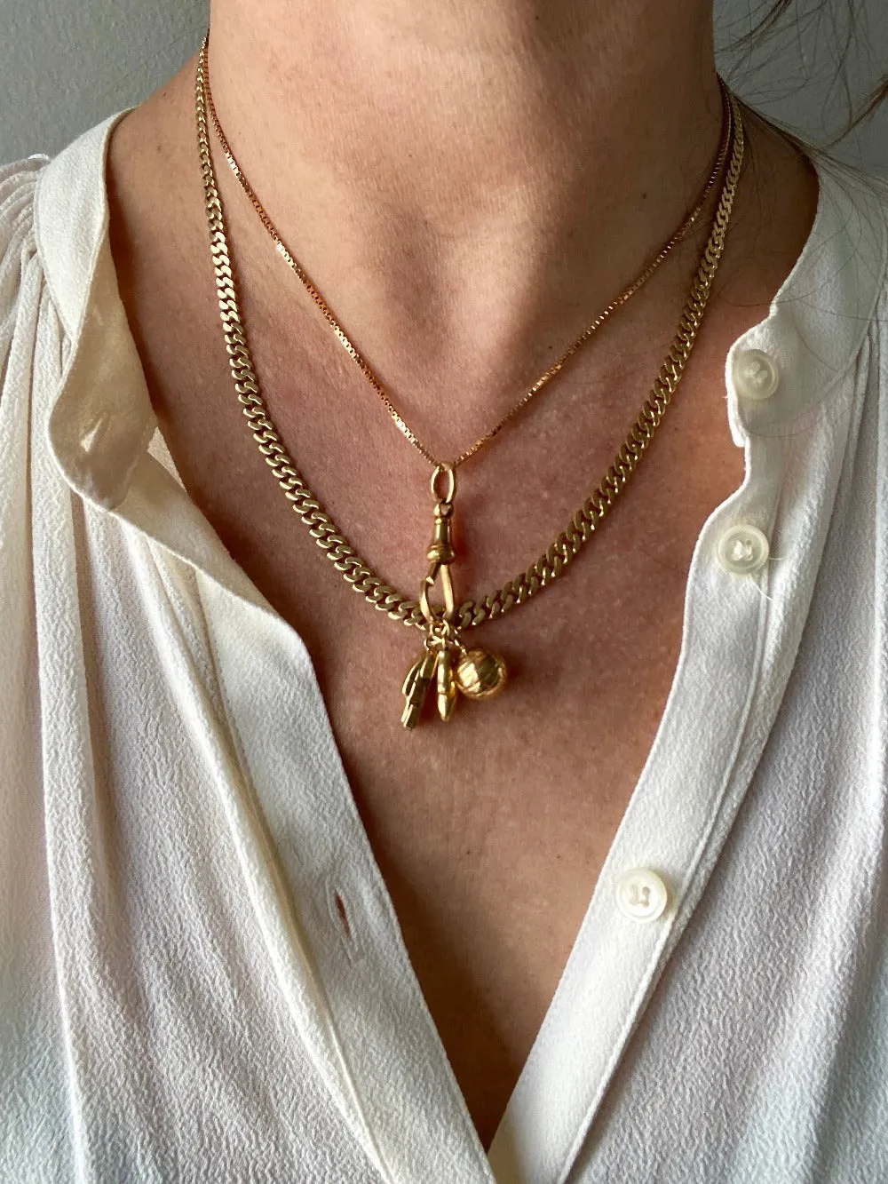18k Gold Vintage Charm or Pendant - Soccer ball