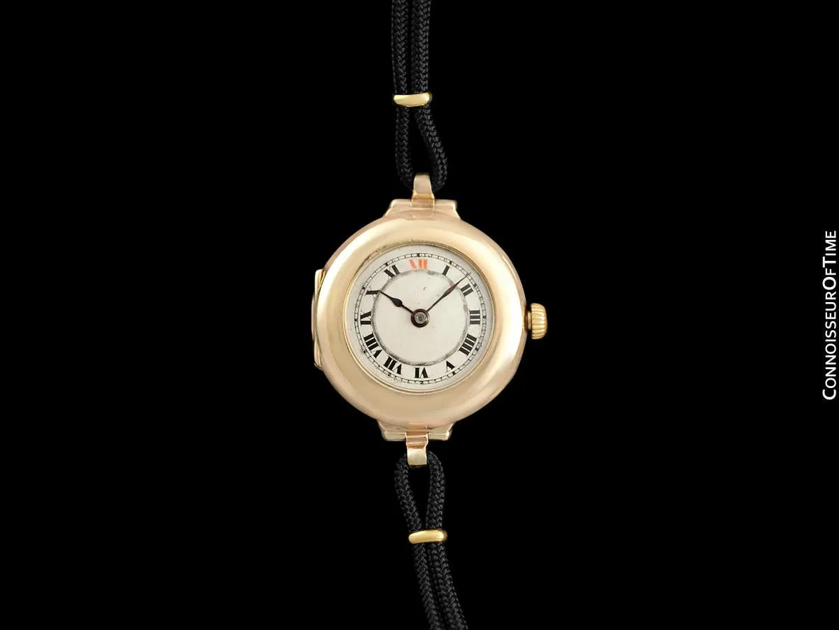 1918 Rolex Ladies Vintage Art Deco Watch - 9K Rose Gold