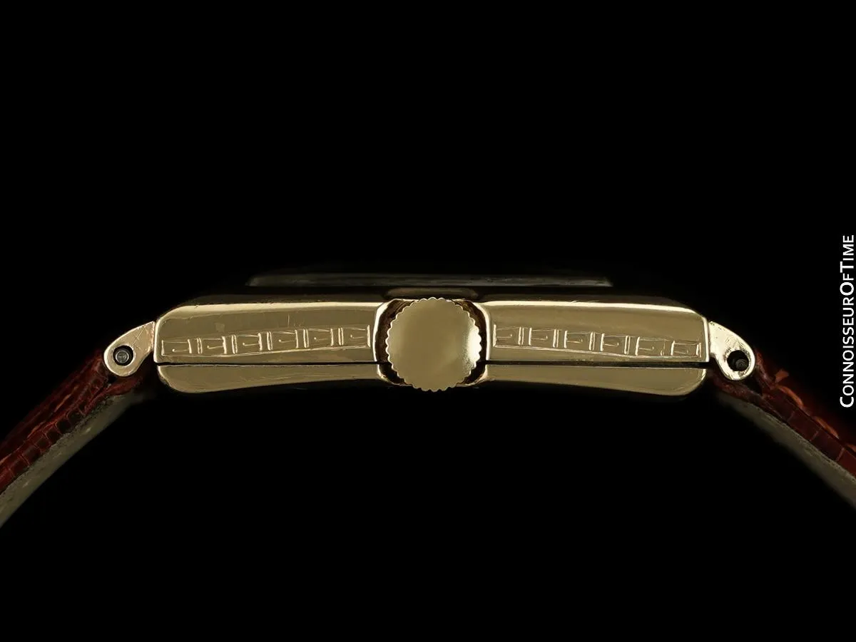 1930 Gruen Vintage Techni - Quadron / Rolex Prince Watch, 14K Gold-Filled - Doctor's Watch
