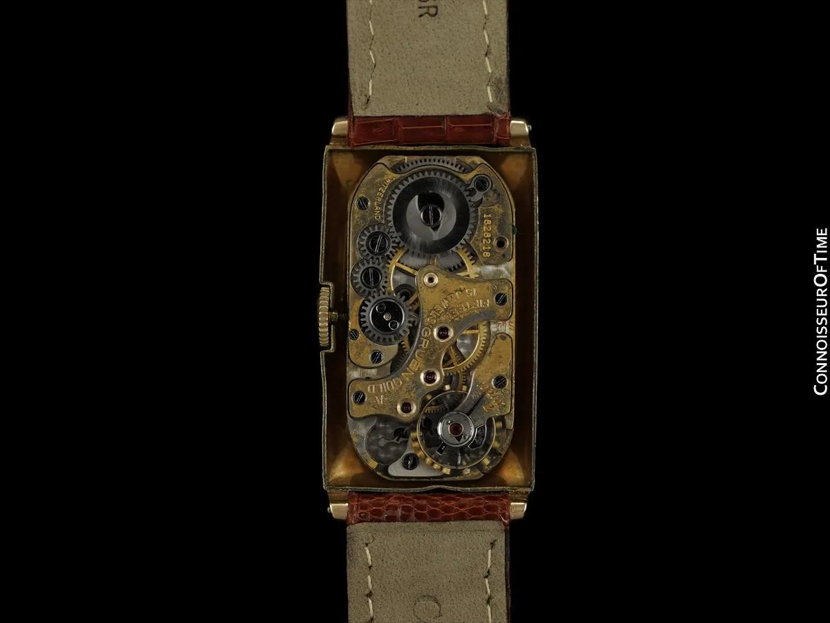 1930 Gruen Vintage Techni - Quadron / Rolex Prince Watch, 14K Gold-Filled - Doctor's Watch