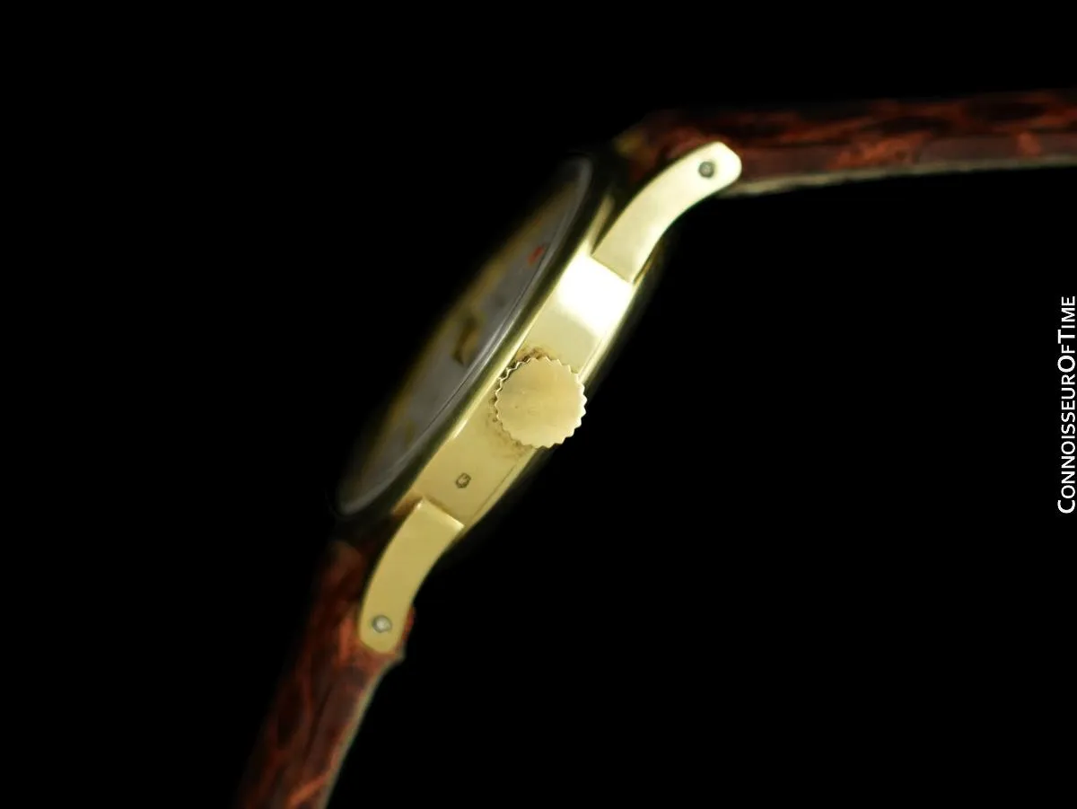 1937 Cartier by Jaeger-LeCoultre Vintage Mens Double Date Calendar Watch, Ref. 2701 - 14K Gold