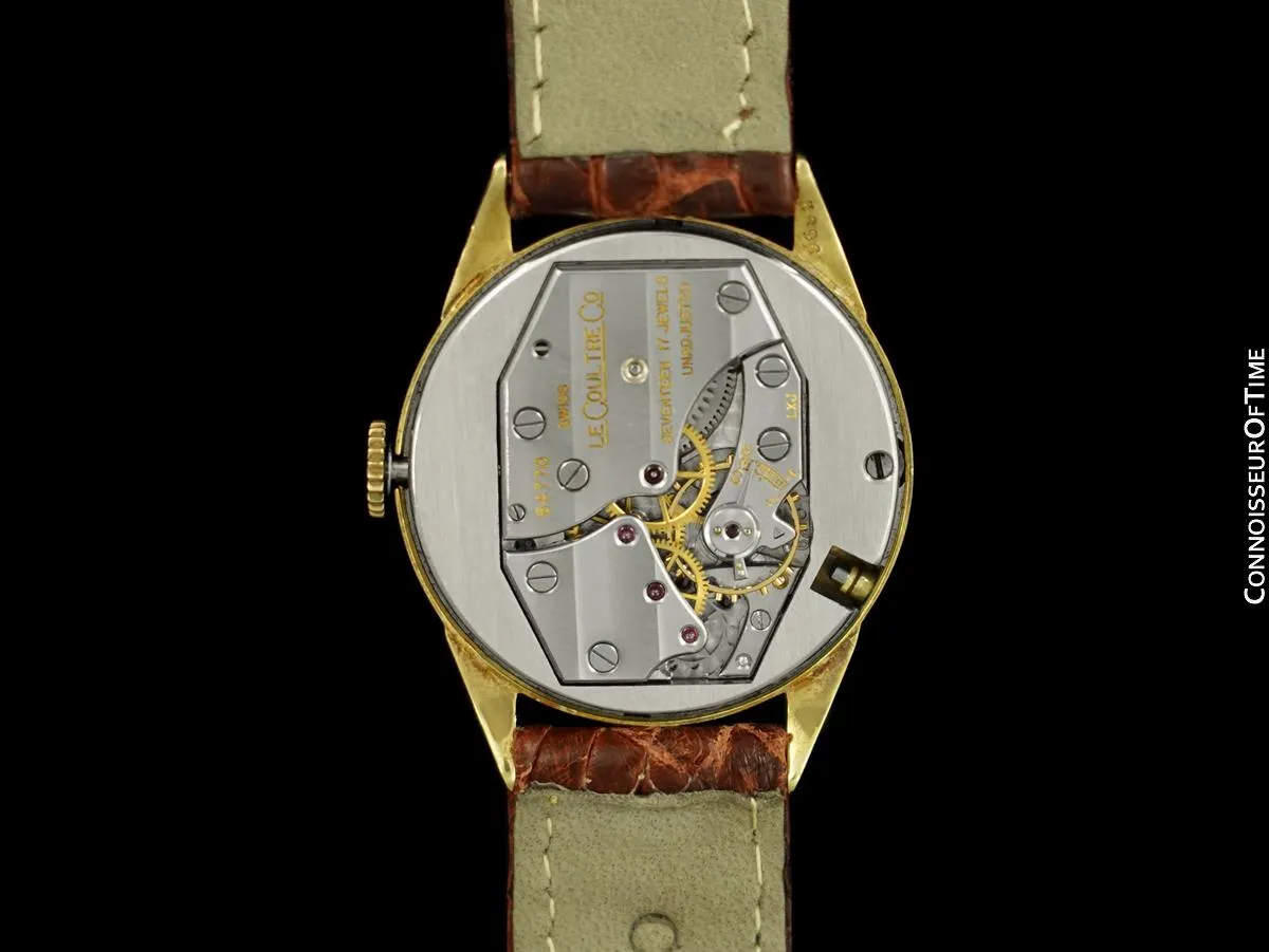 1937 Cartier by Jaeger-LeCoultre Vintage Mens Double Date Calendar Watch, Ref. 2701 - 14K Gold