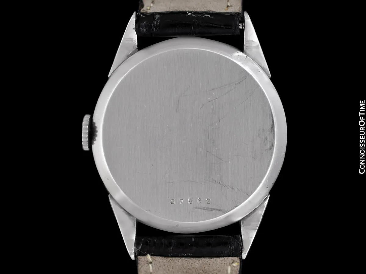 1938 Jaeger-LeCoultre Vintage Mens Double Date Calendar Watch, Ref. 2701 - Stainless Steel