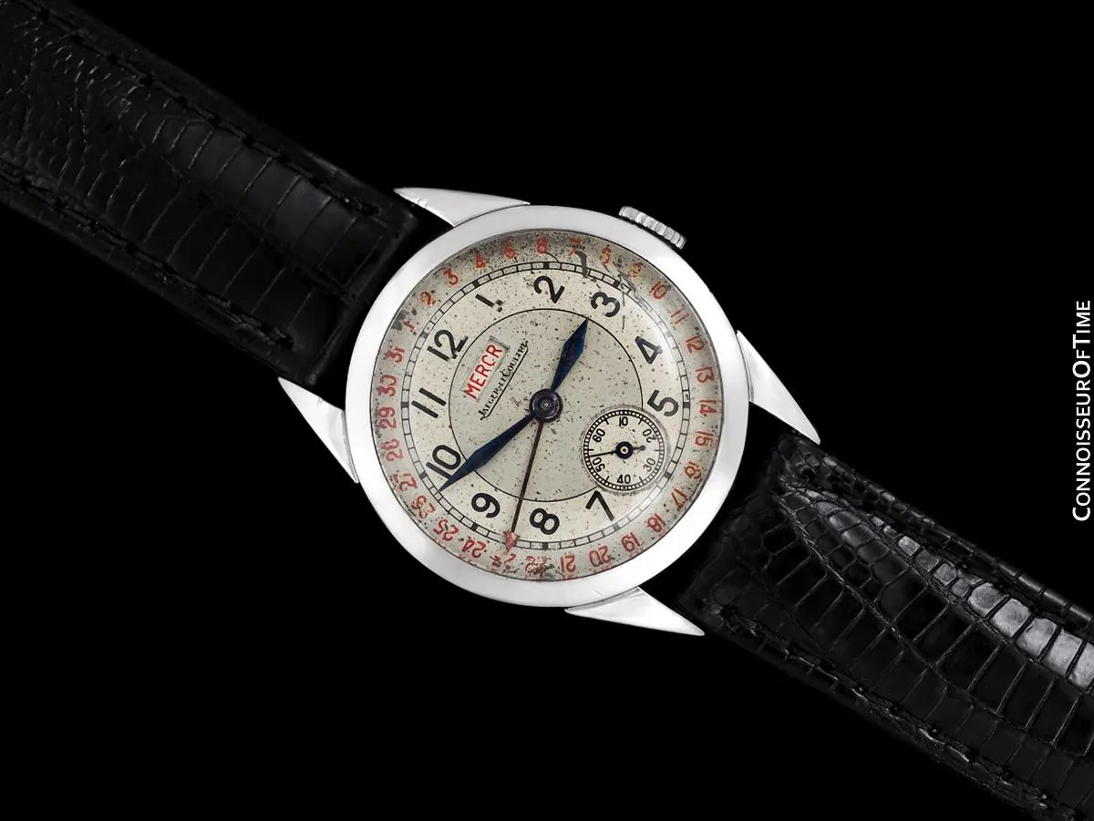 1938 Jaeger-LeCoultre Vintage Mens Double Date Calendar Watch, Ref. 2701 - Stainless Steel