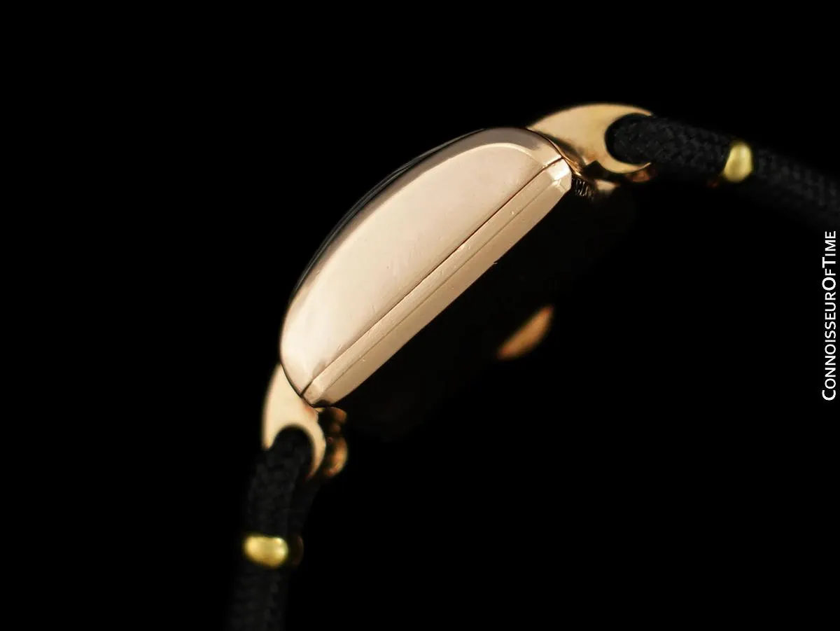 1940's Cartier Vintage Classic Ladies Handwound Watch - 14K Rose Gold