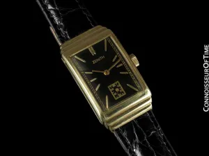 1940's Zenith Vintage Mens Dress Watch - 14K Gold