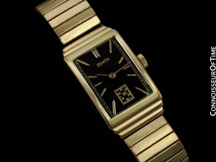 1940's Zenith Vintage Mens Dress Watch - 14K Gold
