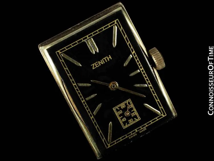 1940's Zenith Vintage Mens Dress Watch - 14K Gold