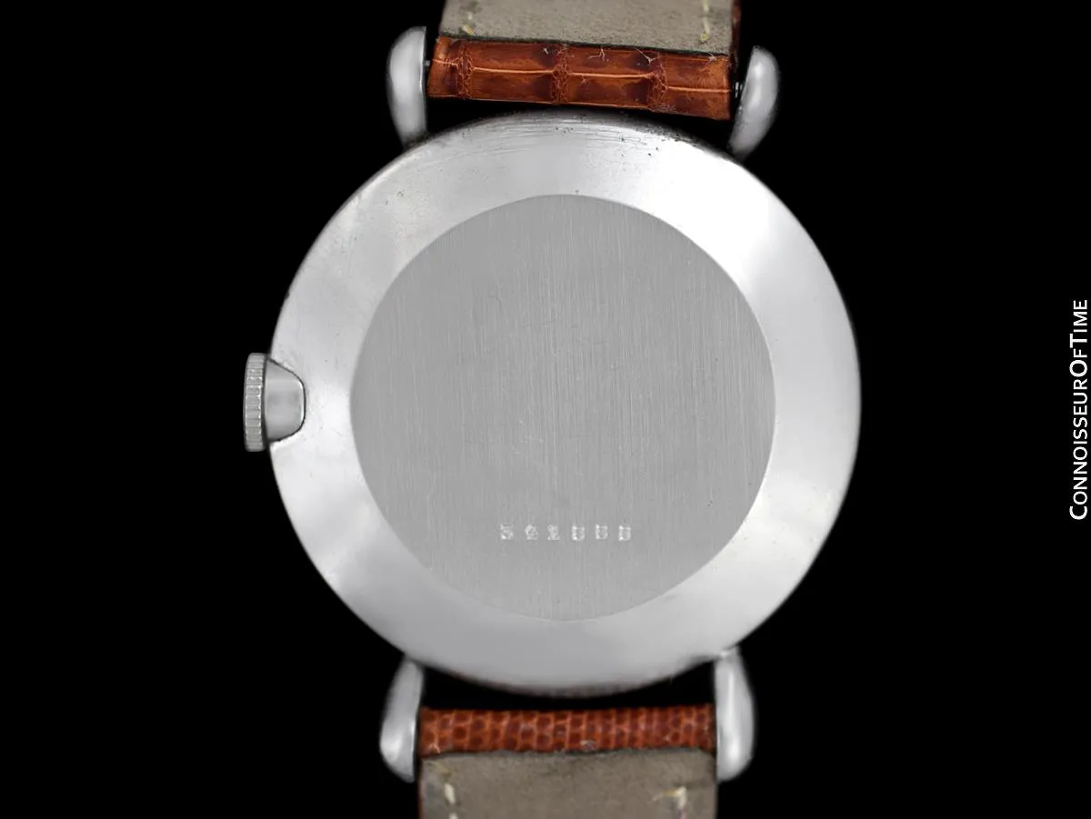 1946 Jaeger-LeCoultre Vintage Mens Triple Date Calendar Watch - Stainless Steel & 18K Rose Gold