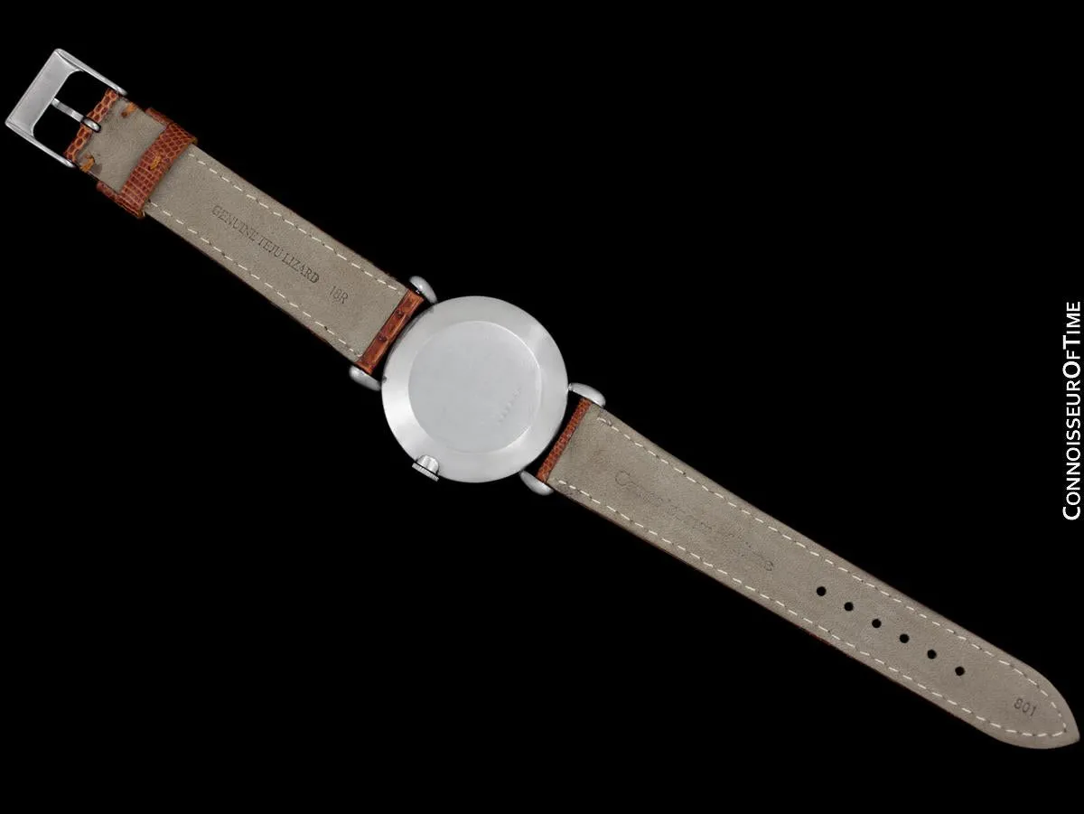 1946 Jaeger-LeCoultre Vintage Mens Triple Date Calendar Watch - Stainless Steel & 18K Rose Gold