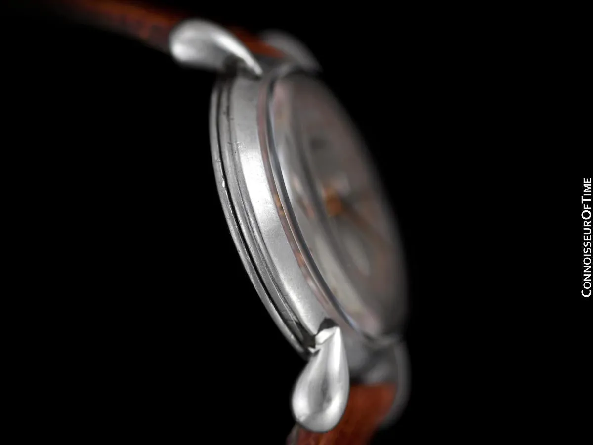 1946 Jaeger-LeCoultre Vintage Mens Triple Date Calendar Watch - Stainless Steel & 18K Rose Gold