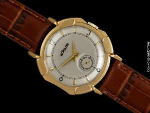 1949 Jaeger-LeCoultre Vintage Mens Watch, Rare Case, 14K Gold - The Pershing