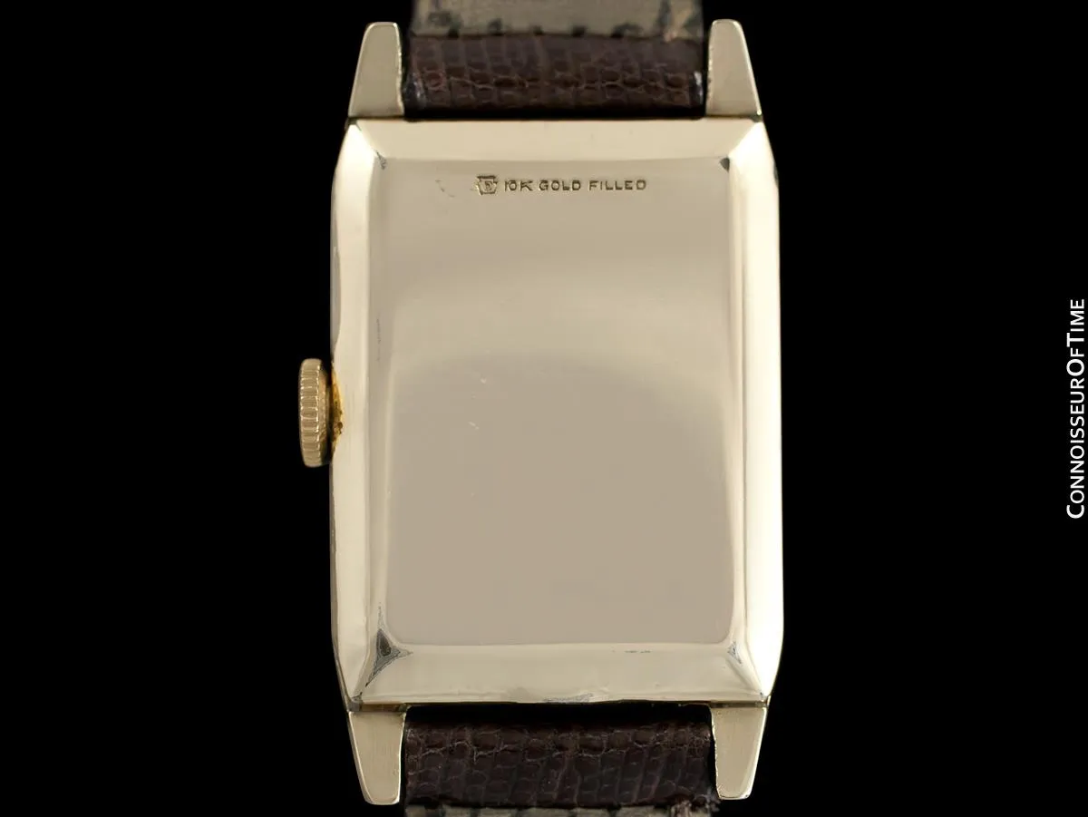 1949 LeCoultre Vintage Mens Triple Date Moon Phase Calendar Watch - 10K Gold Filled