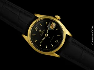1953 Rolex Vintage Mens Classic Oysterdate Ref. 6294 Red Date Watch - Gold Plated & Stainless Steel