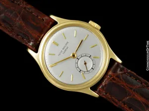 1955 Patek Philippe Vintage Calatrava Ref. 2451 Like 96 Mens 18K Gold Watch - Extract Paper