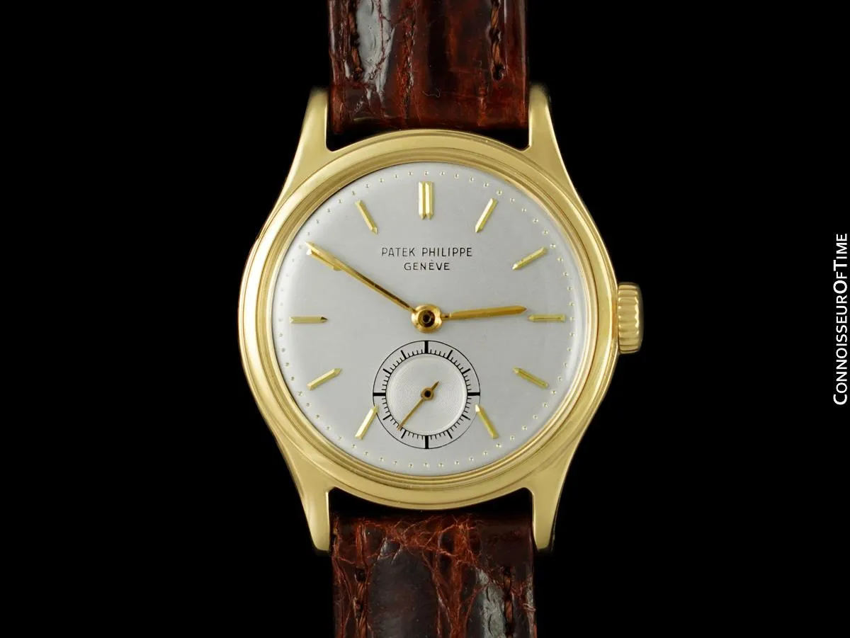 1955 Patek Philippe Vintage Calatrava Ref. 2451 Like 96 Mens 18K Gold Watch - Extract Paper