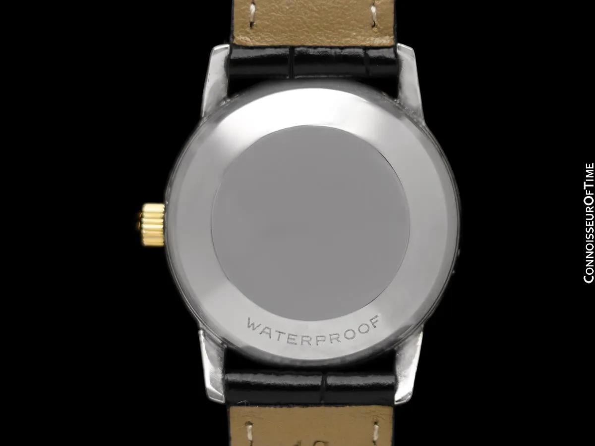 1956 Omega Seamaster Mens Midsize Vintage Automatic Watch - 14K Gold Shell & Stainless Steel