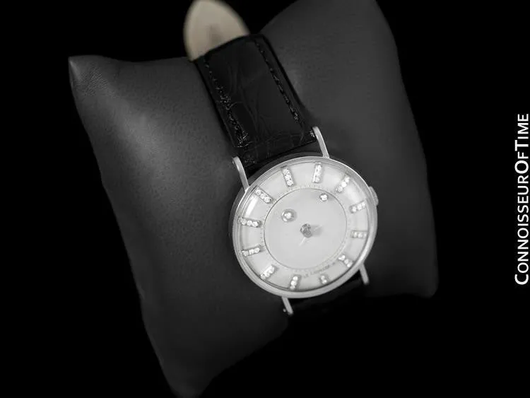 1957 Jaeger-LeCoultre / Vacheron & Constantin Vintage Galaxy Mystery Dial - 14K White Gold & Diamonds