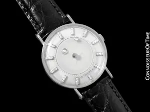 1957 Jaeger-LeCoultre / Vacheron & Constantin Vintage Galaxy Mystery Dial - 14K White Gold & Diamonds