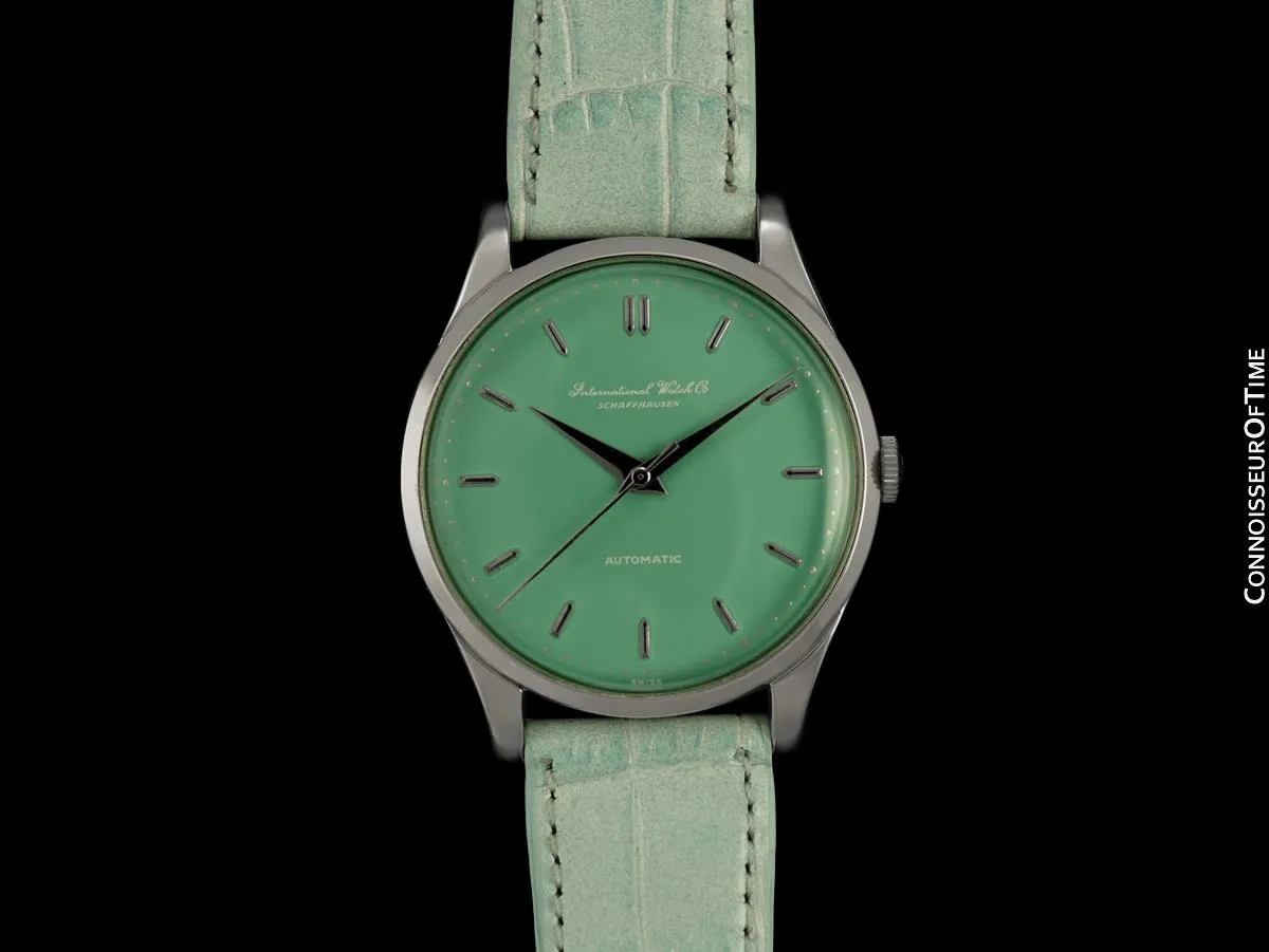 1959 IWC Vintage Mens Watch, Cal. 853 Automatic with Tiffany Blue Dial - Stainless Steel