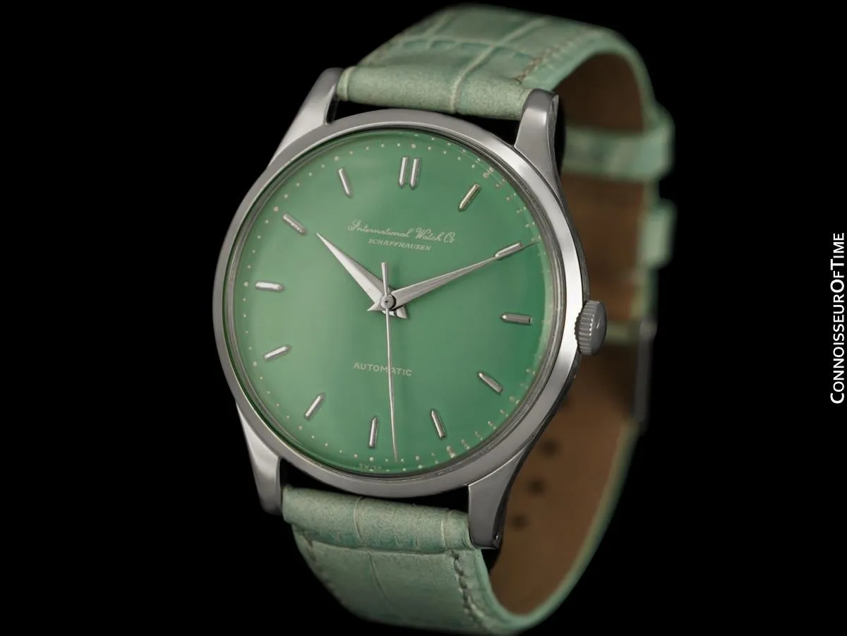 1959 IWC Vintage Mens Watch, Cal. 853 Automatic with Tiffany Blue Dial - Stainless Steel