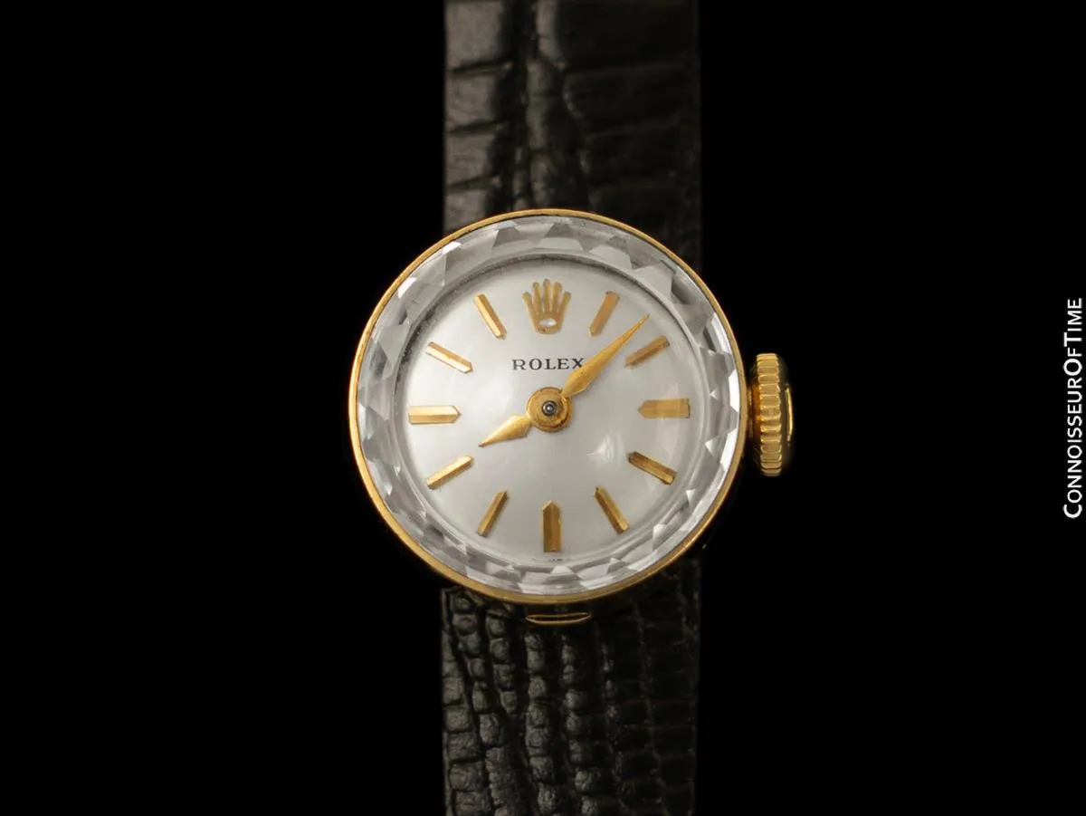 1960's Rolex Chameleon Vintage Ladies Watch with Interchangeable Bands - 18K Gold