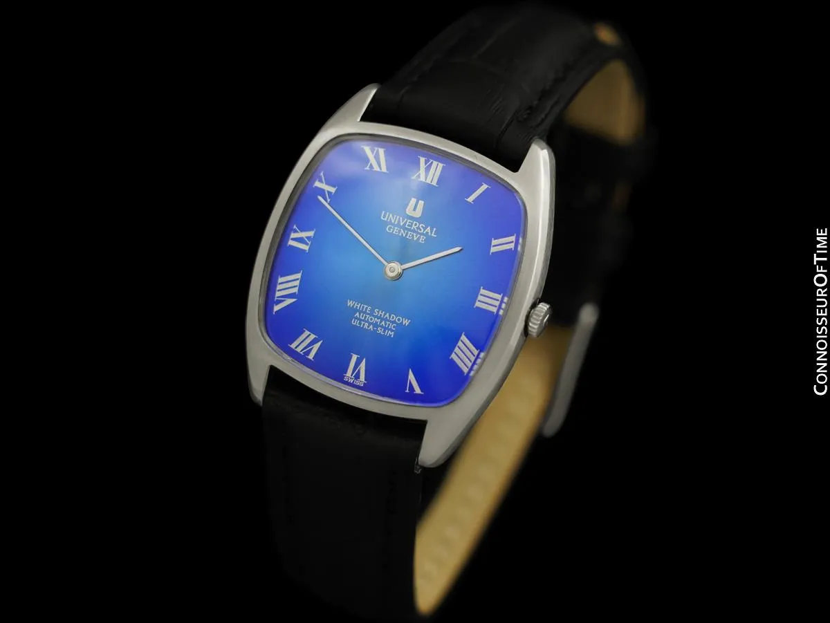 1960's Universal Geneve White Shadow Micro-rotor Watch, Automatic - Stainless Steel