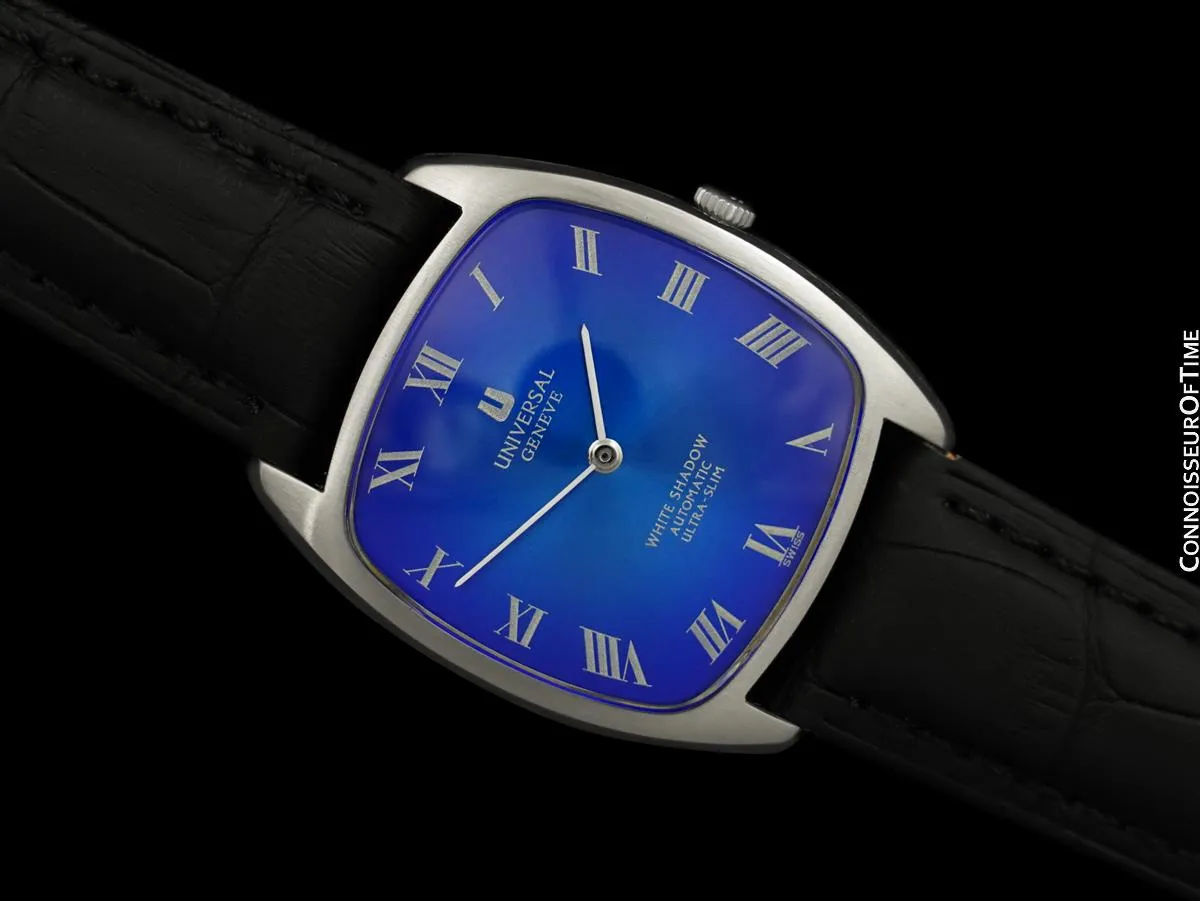 1960's Universal Geneve White Shadow Micro-rotor Watch, Automatic - Stainless Steel