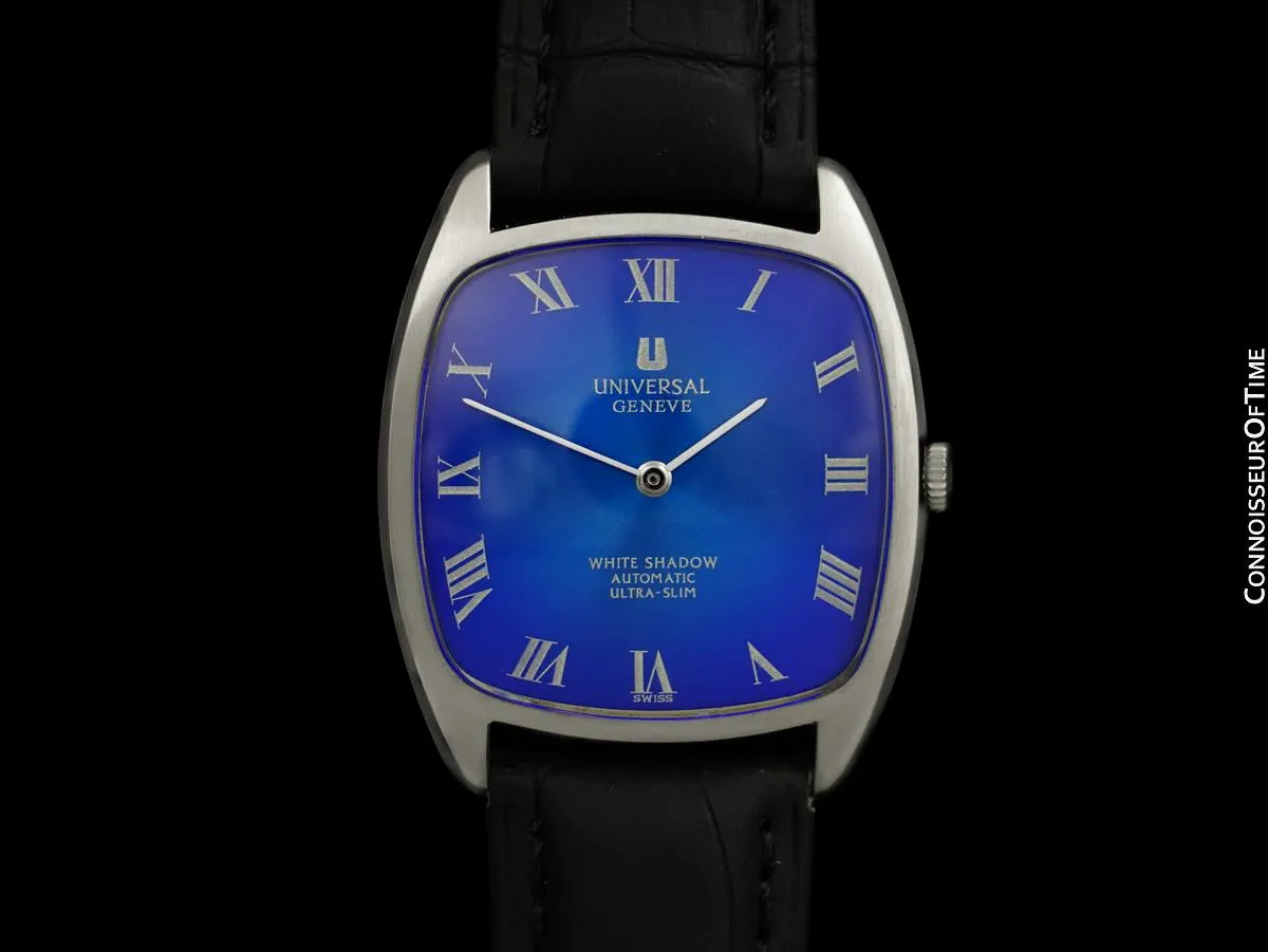 1960's Universal Geneve White Shadow Micro-rotor Watch, Automatic - Stainless Steel